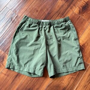 Y2K Abercrombie & Fitch Mesh Lined Green Shorts Men's Medium Stretch Drawstring
